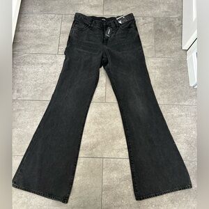 NWT Express Black Wide Leg Flare Jeans